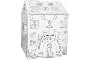 ColorJo “My Favorite Sports Park” Color Your Own Playhouse - Embrace The Fun of Energetic Sports Game and Group Team Play, Best Kids Art & Craft for Holiday Season, Perfect Coloring Toy 3+