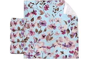 Pink Colorful Spring Daisy Flowers Wash Cloths for Your Face and Body Fingertip-Towels Facial Cloth Extra Soft Shower Cloth H