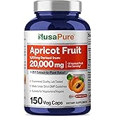 NusaPure Apricot 20:1 Extract, 1000 mg Equivalent to 20,000mg 150 Veggie Capsules (Vegan, Non-GMO)