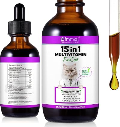 Zoxpm Cat Multivitamins Liquid 15 in 1 with Glucosamine Cranberry 2 oz