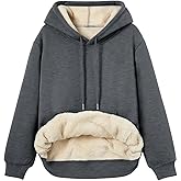 Trendy Queen Women's Winter Fleece Sherpa Lined Hoodie Casual Warm Pullover Hooded Sweatshirt
