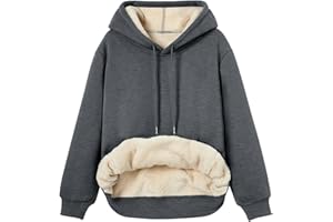 Trendy Queen Women's Winter Fleece Sherpa Lined Hoodie Casual Warm Pullover Hooded Sweatshirt