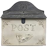 The Nifty Nook I Vintage Style Post Box I Nostalgic Charm Home Decor I Farmhouse Design I 12.75" Width x 13.75" Height (White