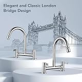 Peppermint 2 Hole Kitchen Mixer Tap 360° Swivel 180mm Deck Mounted Chrome view 7