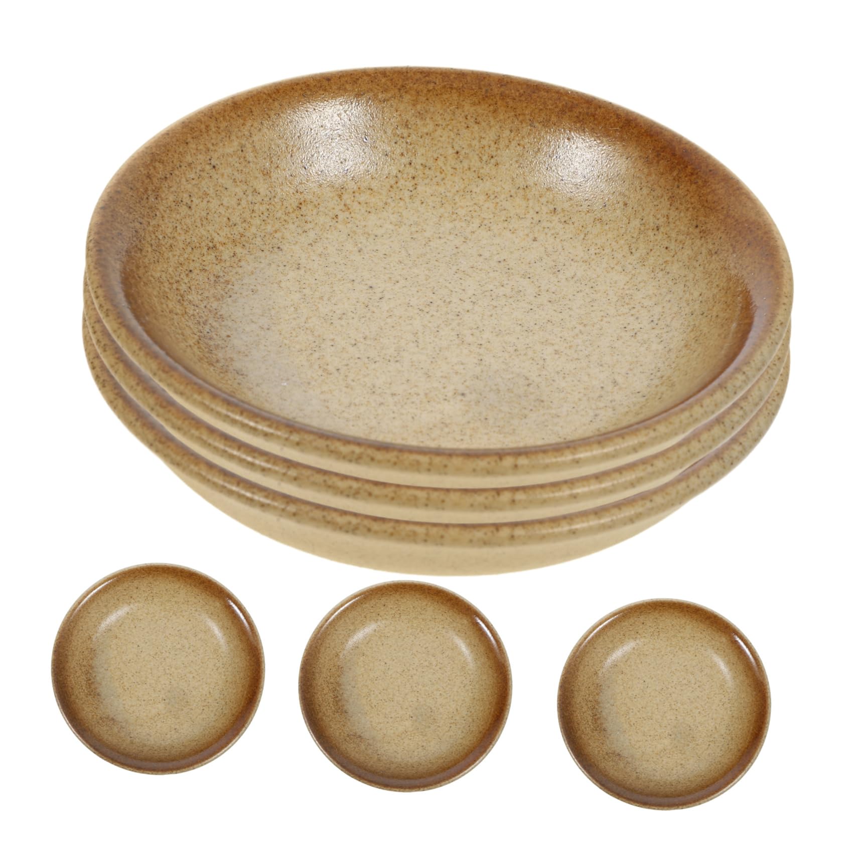 HOMOCONO 6Pcs Ceramic Sauce Dishes Small Dip Bowls for Sushi Seasoning and Condiments for Ramen Chinese Soup and Appetizers Ideal for Entertaining