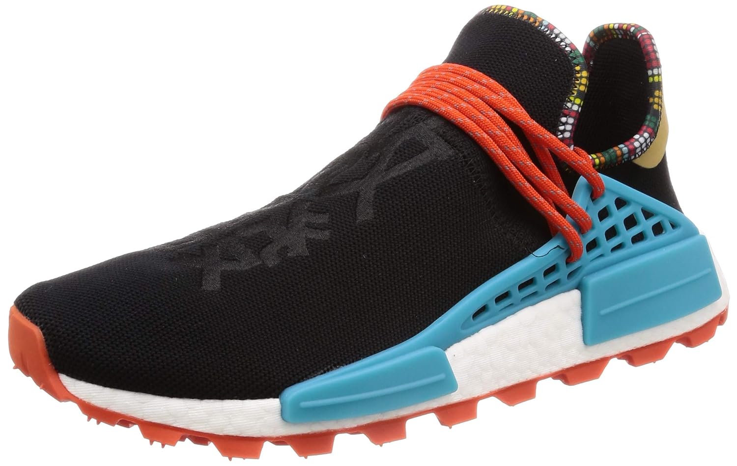human race black orange blue