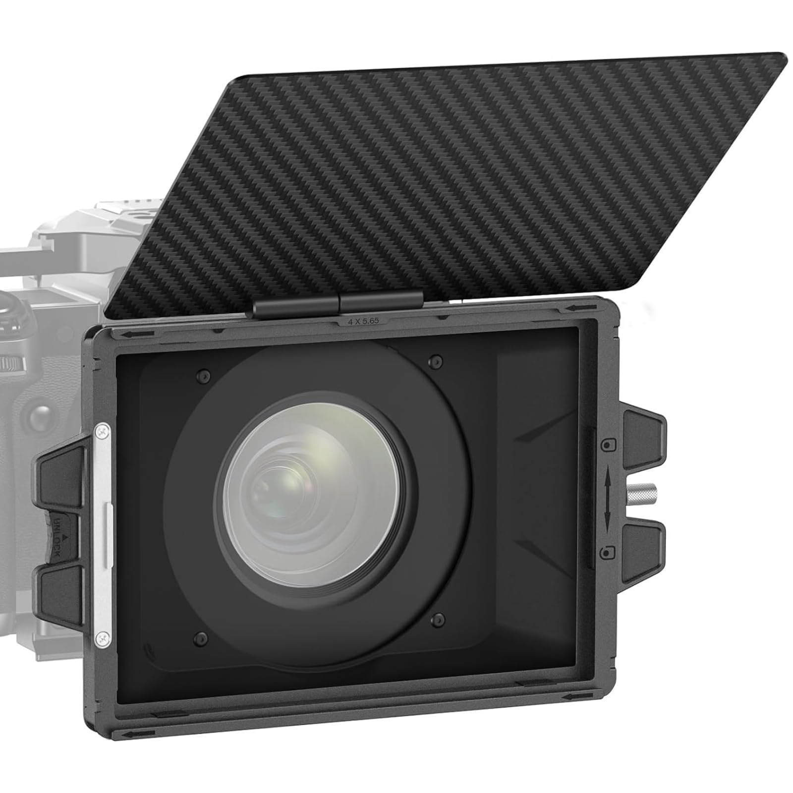 NEEWER Mini Matte Box with a 4"x5.65" Filter Tray, Carbon Fiber Flag, 4 Circular Lens Ring Adapters (67/72/77/82mm), Compatible with SmallRig, K&F, TIFFEN Filter, PG002