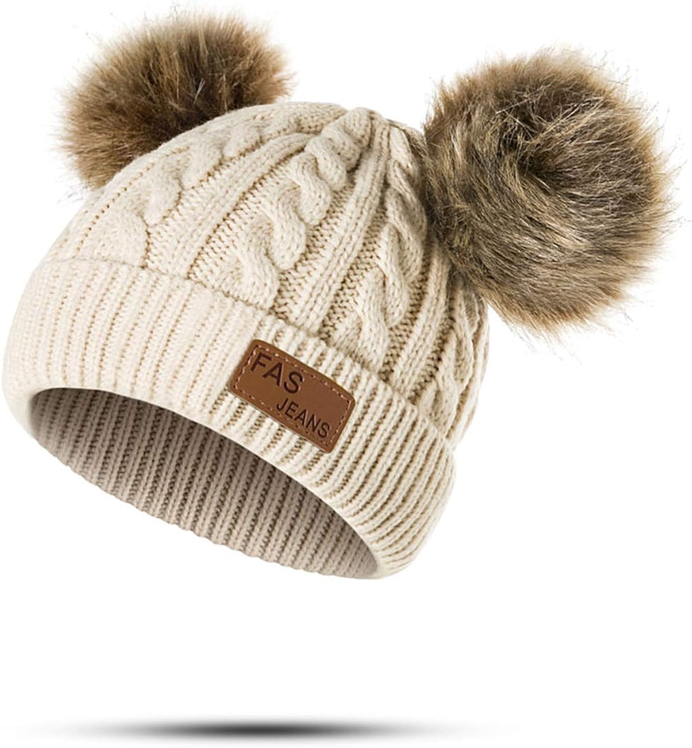 baby beanies with pom poms