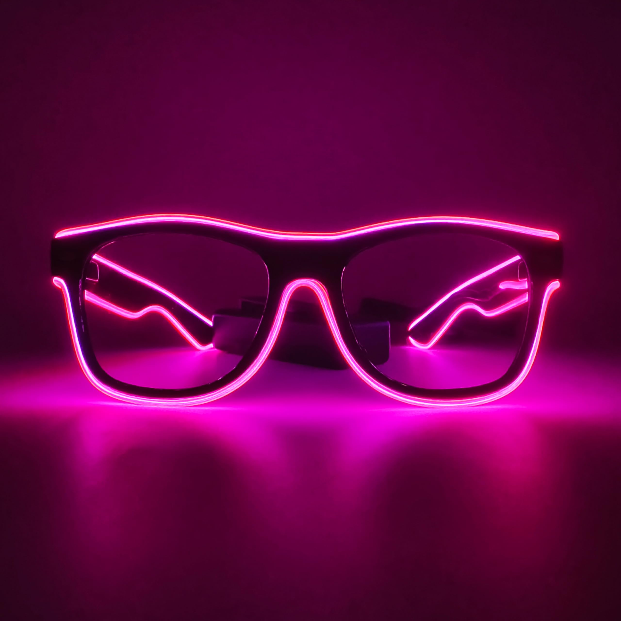 NIWWIN LED glasses, cyberpunk LED glasses, flexible wire neon glasses, flashing LED sunglasses costumes for cosplay, bar, club, party glasses, gift, party gadgets, EDM, Halloween
