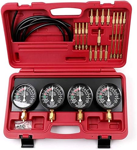 Amazon 4連 バキュームゲージセット レギュレーター付 4連バキュームゲージ バイク工具 メンテナンス 車 バイク
