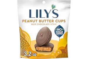LILY'S Milk Chocolate Style Peanut Butter Cups No Sugar Added, Sweets Bag, 3.2 oz