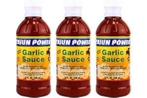 Cajun Power garlic sauce - Authentic Louisiana Flavor, Gourmet Cooking Sauce, Perfect for Cajun Recipes, Marinades, Grilling, and Dipping (3 Pack, Garlic)