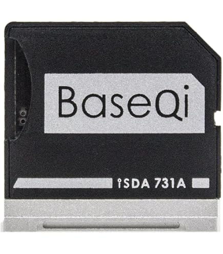 BASEQI Aluminum microSD Adapter for MacBook Pro 15