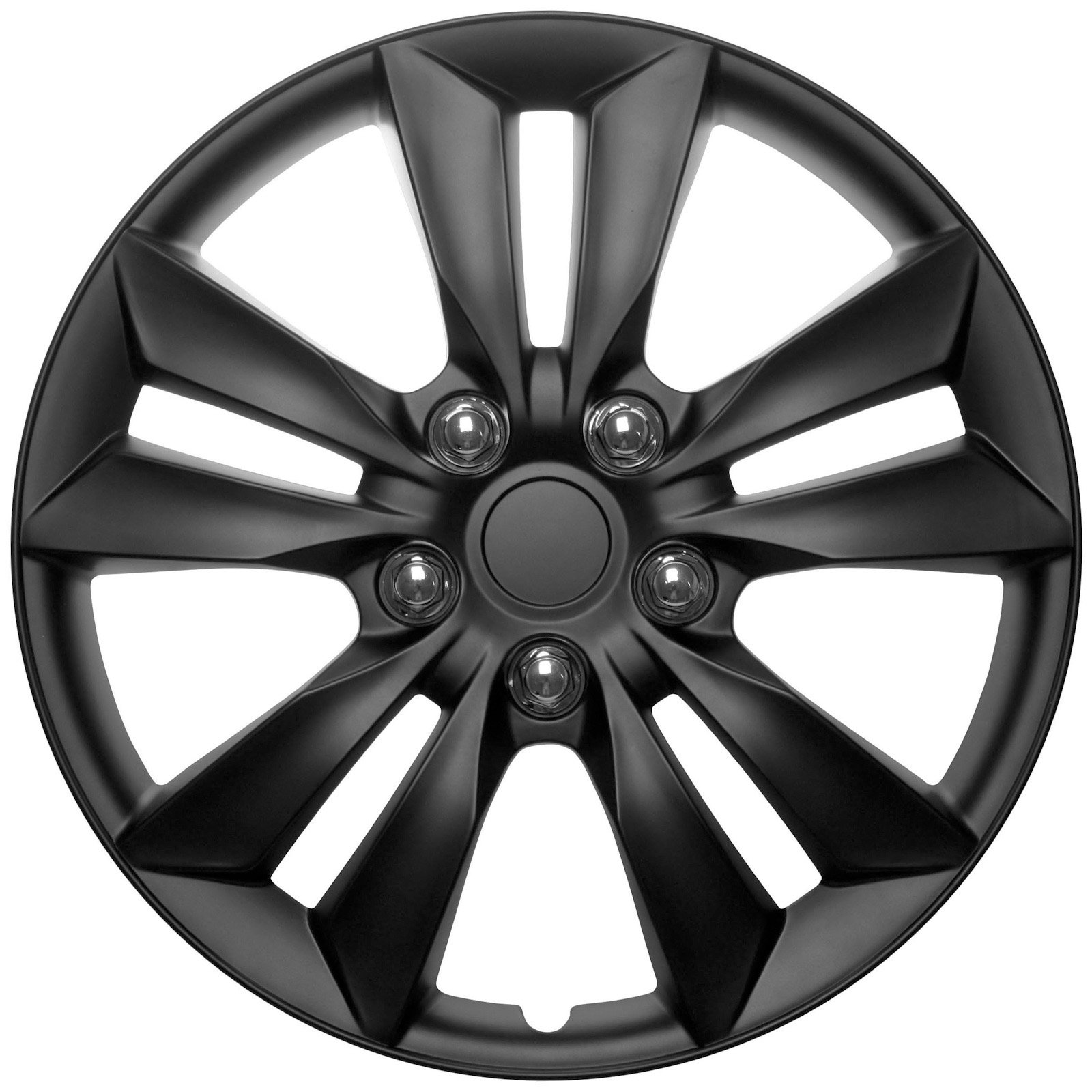 Cover Trend (Set of 4), Universal Hub Caps, 16" Matte Black Wheel