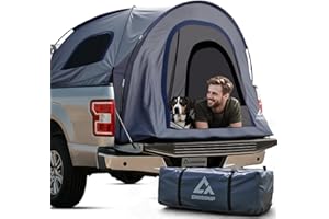 CROSSHIP 2-Person Truck Bed Tent, PU3000mm Waterproof Canopy with Insect-Prevention Mesh, Durable Anti-Tear Fabric, Easy Setup for Pickup Trucks (Fits 6.5ft Beds)