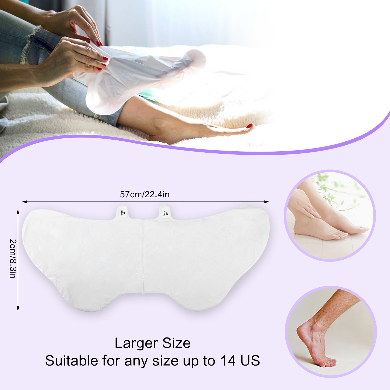 Himaly Fuß Maske 2 Paar Fuß Peeling Maske Socken Schwielen und abgestorbene Haut Entferner Baby Hornhaut Fussmaske zur Hornhautentfernung Fußpeeling