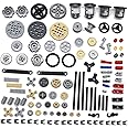KonHaovF 116PCS Gear and Axle Set for Technic Parts Compatible with with Major Brand Technic Parts, DIY Gears Assortment Pack(Gears Pins Axles Differential New) for Technic Building Blocks Set