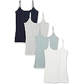 Amazon Essentials Women's Slim-Fit Camisole, Pack of 4