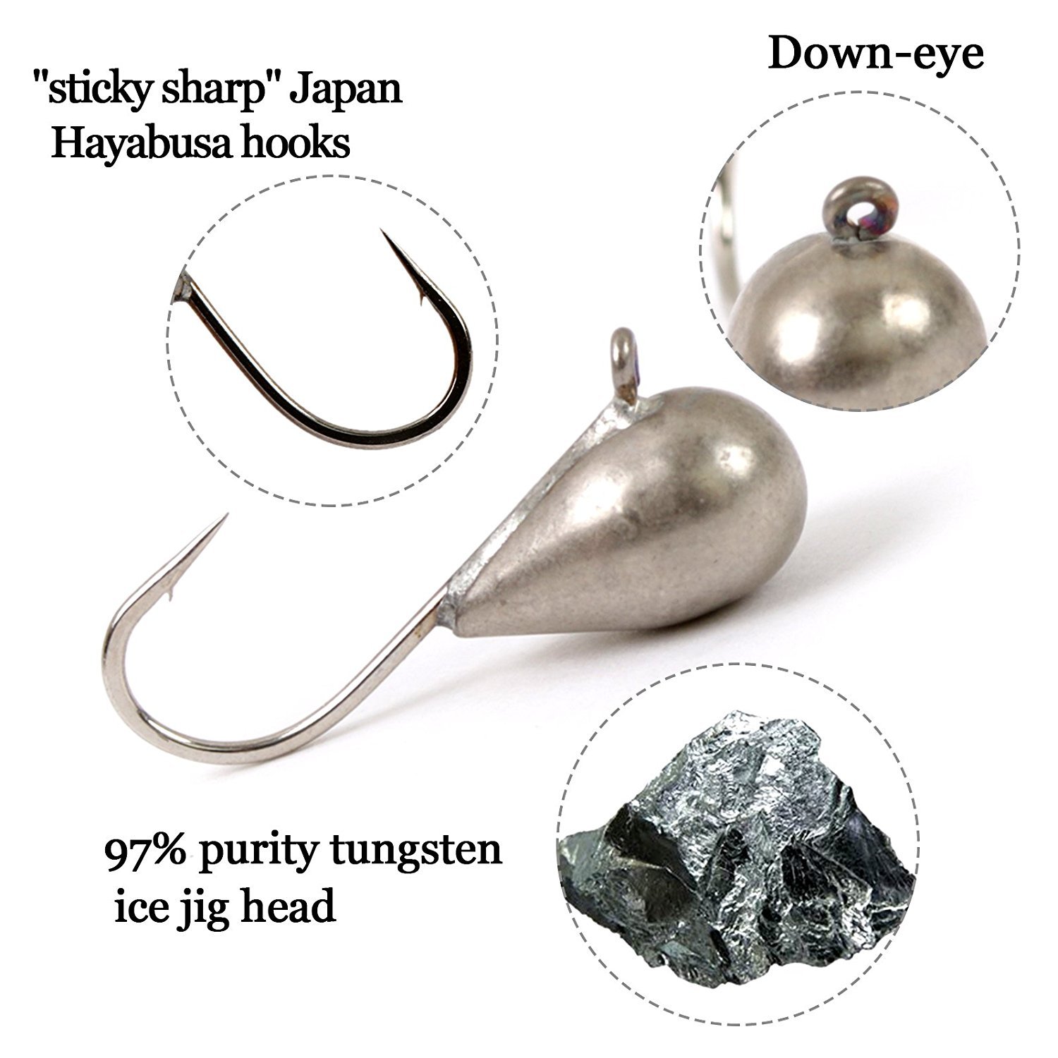 売れ筋がひ贈り物 オモリシンカー Unpainted B0798mhgy4 5 Of Maxcatch雨ドロップタングステンアイスジグ 氷釣り疑似餌 ルアー Pack 3mm Hook 16 オープニング大セール Theaccountant Org Mt