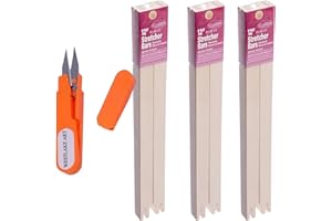 Westlake Art Frank Edmunds Regular Stretcher Bars 12"X0.75" Bundle with Embroidery Scissors, Canvas Stretching Frame, Canvas Stretcher Bars, Precision-Cut, Interlocking Design~ [Pack of 3]