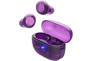 JLab Go Pop ANC True Wireless Earbuds & Charging Case, Transparent Purple, Active Noise Cancelling, 10mm Drivers, Dual Connect, Customize Your Sound with App, Be Aware Mode, MEMS Microphone