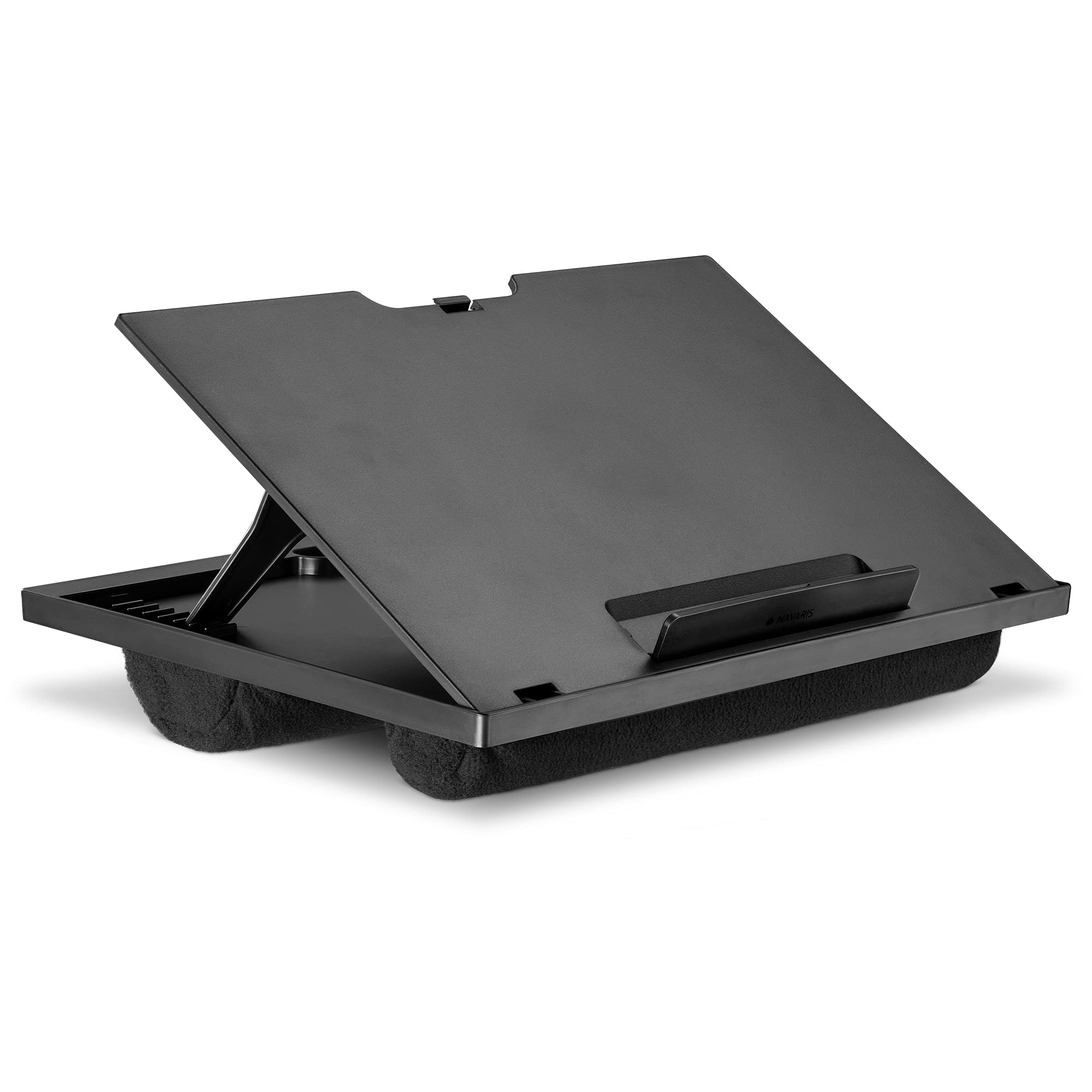Navaris Adjustable Laptop Lap Tray - Laptop Stand Desk, Lap Tray with Cushion, Drawing Table