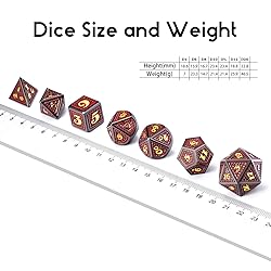 DNDND Metal Dungeons and Dragons Dice Set, 7 PCS