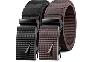 YOORAN Web Belt Tactical Belt Heavy Duty Nylon Ratchet Belt Automatic Buckle Adjustable Belt, Gift Box