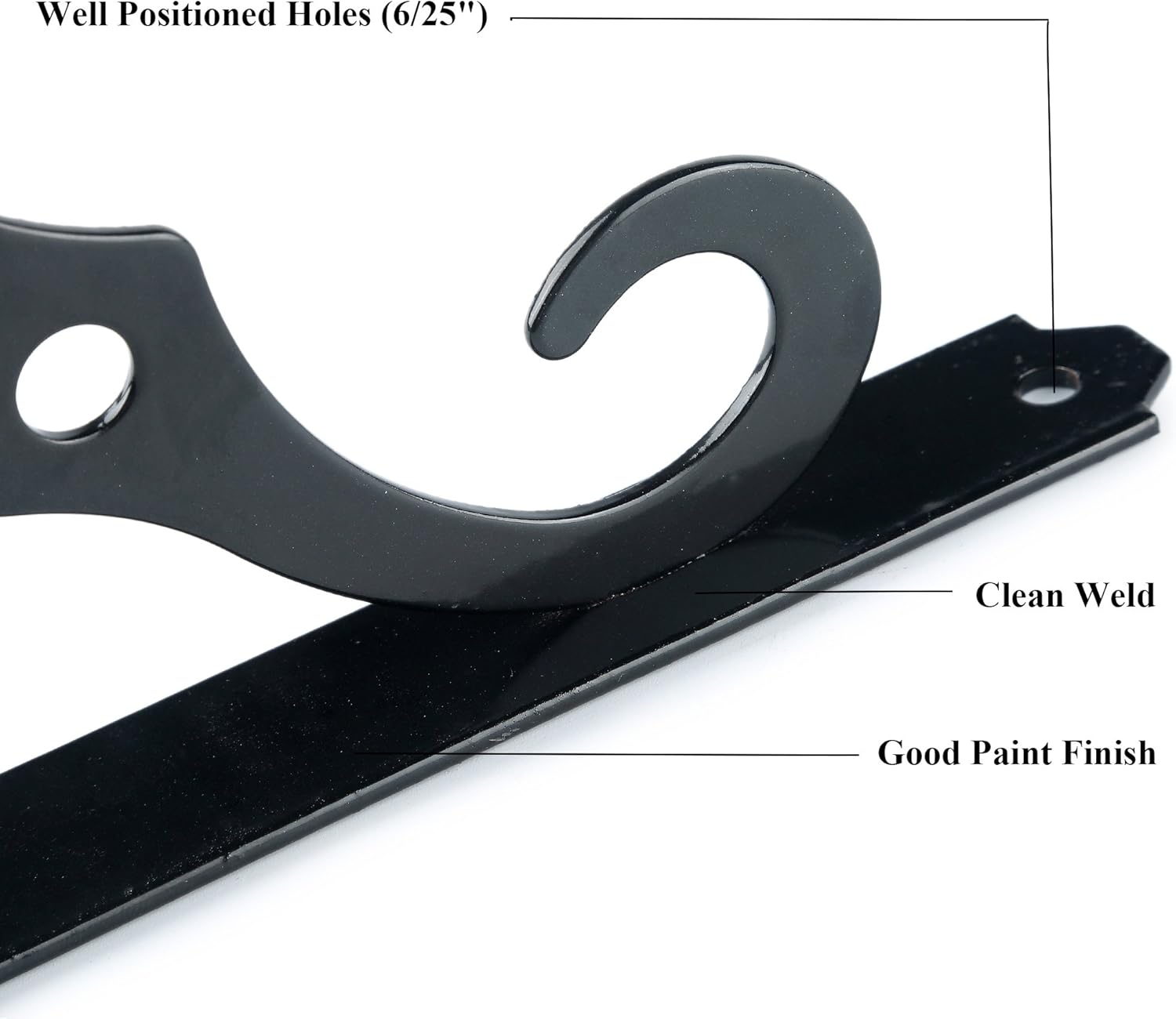 ETECHMART Decorative Shelf Brackets, Pack of 2 Wall Mounted Floating Shelf Bracket, L Shape Heavy Duty Metal Corner Brace Shelf Supporter (5 Inch, Black): Home Improvement