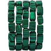 Natural Large Malachite Cube Stone Beads 8x11mm 38cm/str Loose Semi Gemstone Stone Square Beads for Making Bracelets Necklace