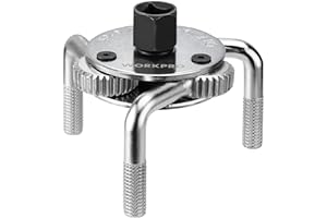 WORKPRO Universal Adjustable Oil Filter Wrench from 3" to 5.5", Heavy Duty Oil Filter Removal Tool with 3 Jaws for Cars, Truc