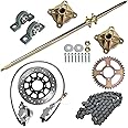 44in Go Kart Rear Axle Shaft Assembly Complete Kit Replacement for Go Kart ATV Quad Trikes Golf Carts