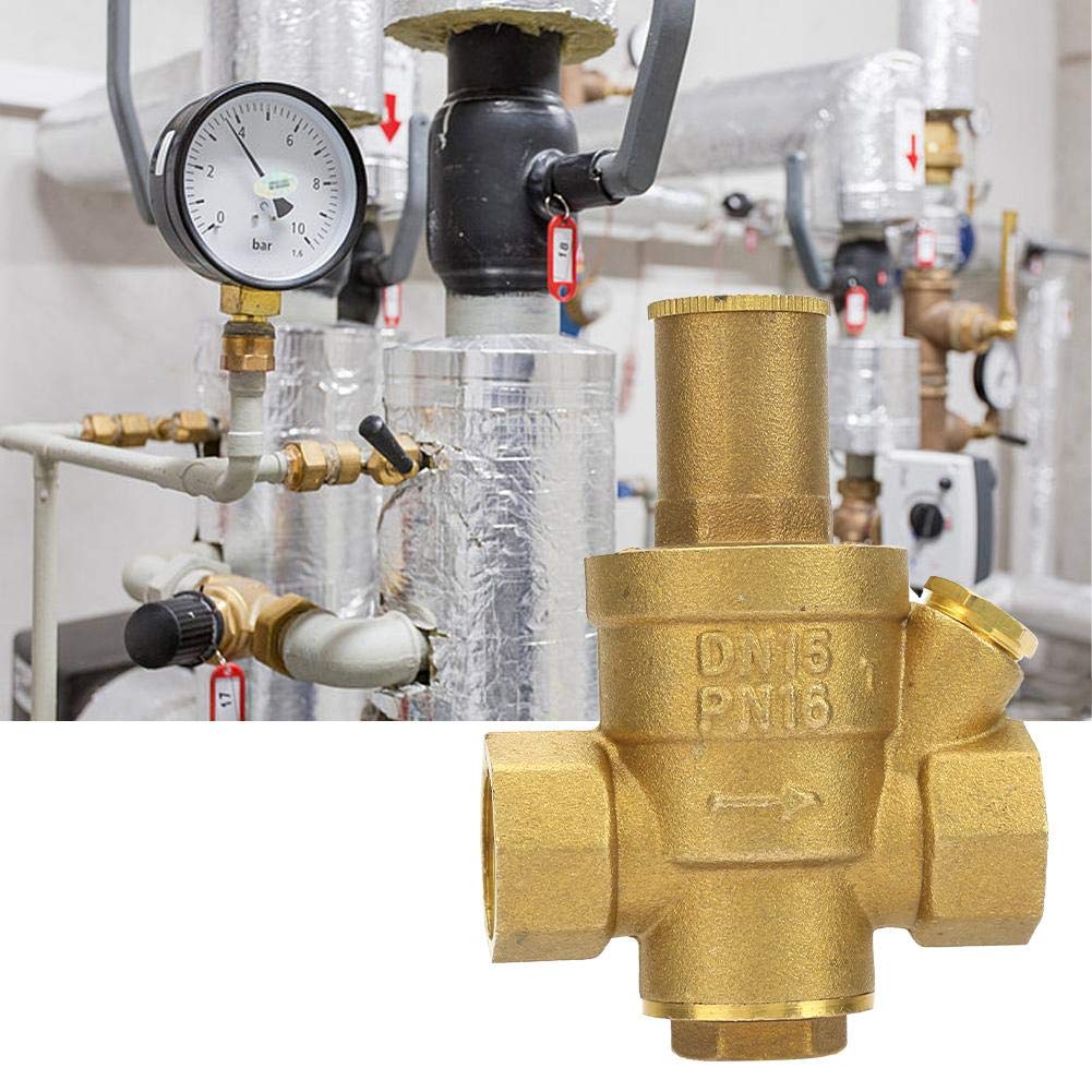 Relief Valve, 1pc Brass Adjustable Water Pressure Reducing Regulator Valve Thread DN15 1/2