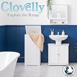 CHRISTOW White Laundry Box Wooden Bathroom Storage Cabinet 90cm H view 7