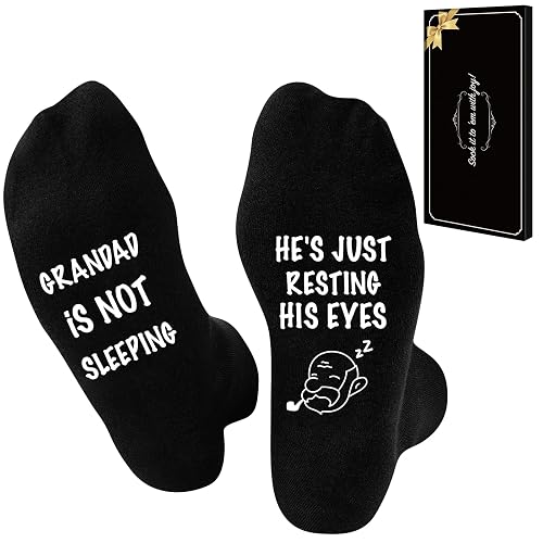 inaWarm Funny Socks for Men Women with Non-Slip Grippers, Novelty Christmas Stocking Fillers, Gift Idea Cotton Crew Socks，Birthday Gifts for Dad Husband Boyfriend football lover, Size 5–11