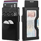 VULKIT Minimalist Wallet with ID Window & EDC Pocket Pop Up Card Holder RFID Blocking Slim Wallet Design for Airtag Cash Coins & Credit Cards