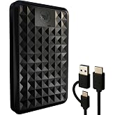ModusTech Facet 500GB External Hard Drive Portable USB-C/USB 3.1 Plug &amp; Play Ultra- Slim HDD Hard Drive for Backup, Gaming, PC, Mac, Laptop, PS4, Xbox, Smart TV (Black)