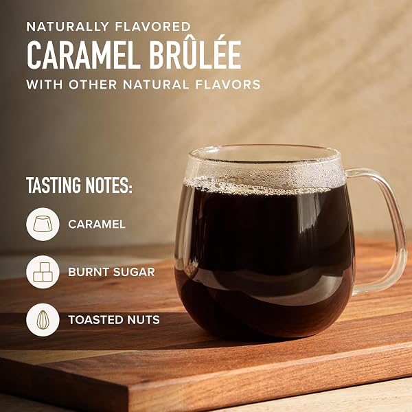 PEET’S COFFEE, FLAVORED LIGHT ROAST KEURIG K-CUP PODS, ARABICA COFFEE, NATURAL FLAVORS – CARAMEL BRULEE 10 COUNT (1 BOX OF 10 PODS)