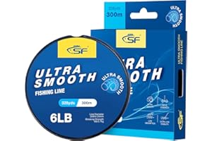 SF Monofilament Fishing Line Ultra Smooth with Spool Mono Nylon Line Clear 2 4 6 8 10 12 14 17 20 20LB, 110YDS/330YDS Invisib