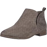 Dr. Scholl's Shoes Women's Rate Ankle Boot, Olive Perforated Microfiber Suede, 6 W US