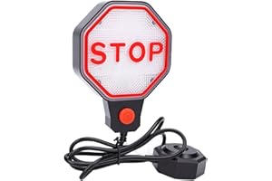 Diyeeni Parking Garage Flashing Stop Sign - Stop Sign for Garage Parking, Adjustable Height Assist, LED Car Indicator, Easy I