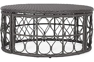 CHRISTOPHER KNIGHT HOME Bruce Outdoor Coffee Table - Wicker - Gray