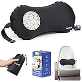Luxtude Inflatable Lumbar Pillow for Airplane Travel, Lumbar Support Pillow for Office Chair/Car, Self-Inflating Travel Airplane Pillows, Back Support Pillows for Reducing Back/Neck Pain