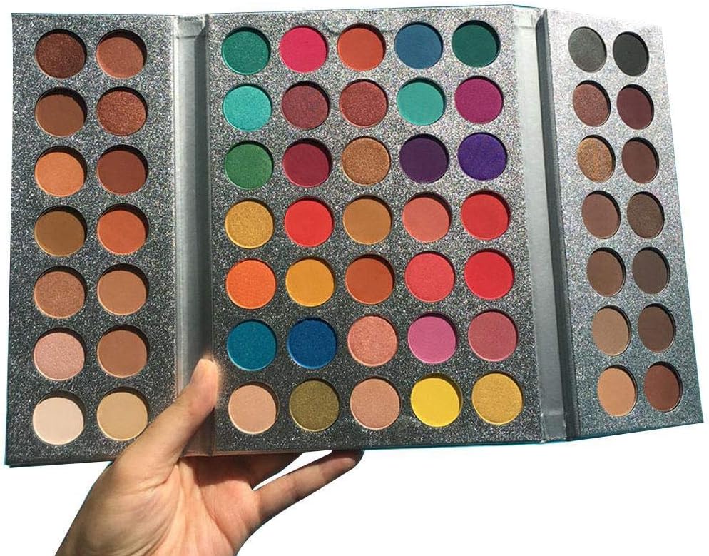 CHRISTY HARRELL Makeup Tool, 63 Color Eyeshadow Palette Matte Glitter EyeShadow Diamond Shimmer Eye Primer Luminous Eye Shadow For Women