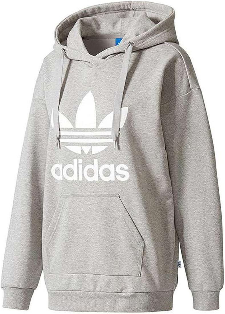 black adidas trefoil hoodie women's