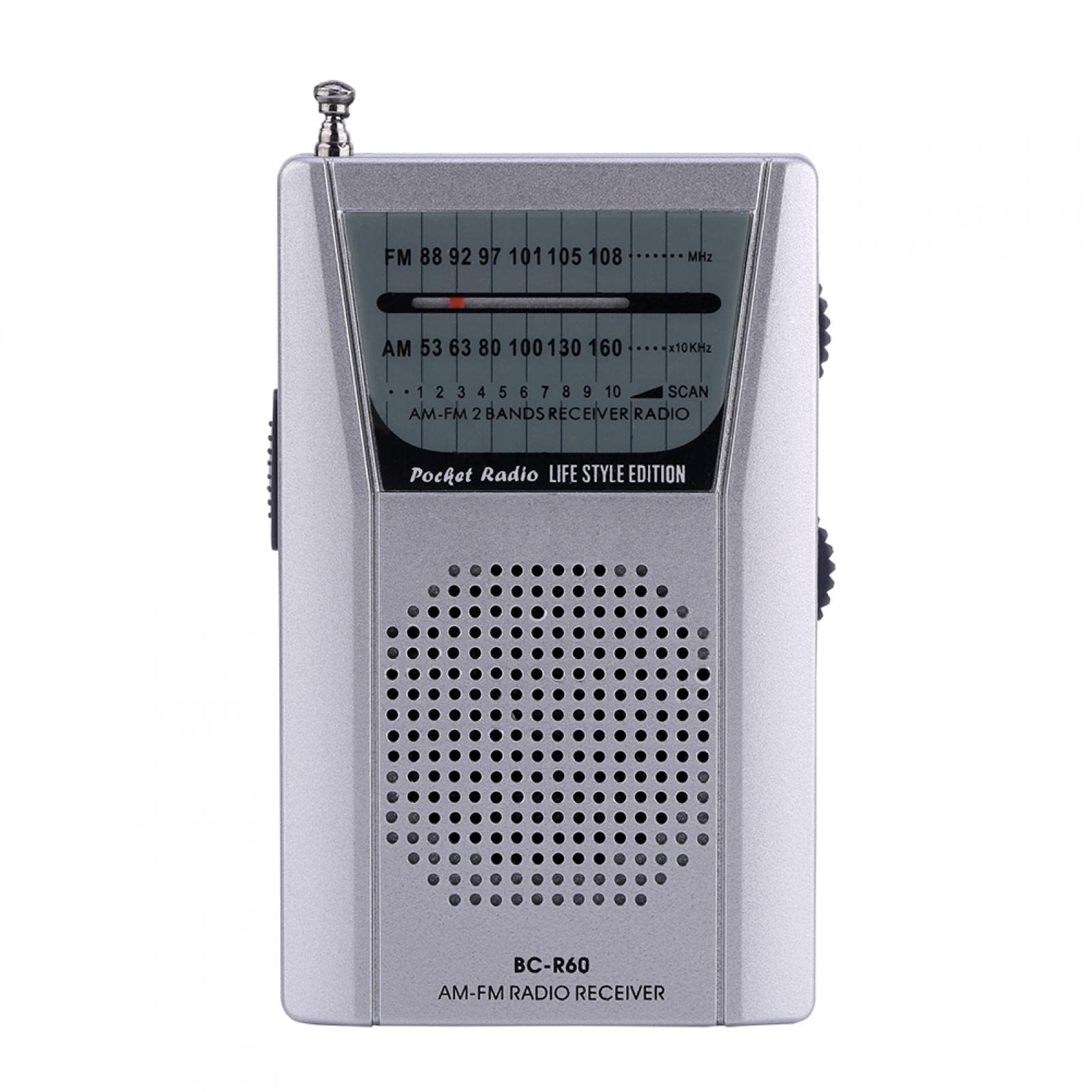 ciciglow Mini AM/FM Radio, Portable Digital Tuning Radio Player Built in Speaker Universal Radio for Outdoor Walk