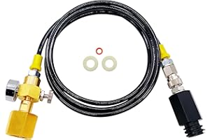 NONE BRANDED Soda Maker Adapter Hose Connected Soda Machine from Co2 Tank Directly,Soda Machine Co2 Adaptor with Gauge and Bleed Valve