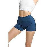 Nastya Nass Women’s Athletic Biker Workout Shorts – High Waist Sporty Yoga Running Gym Fitness Shorts