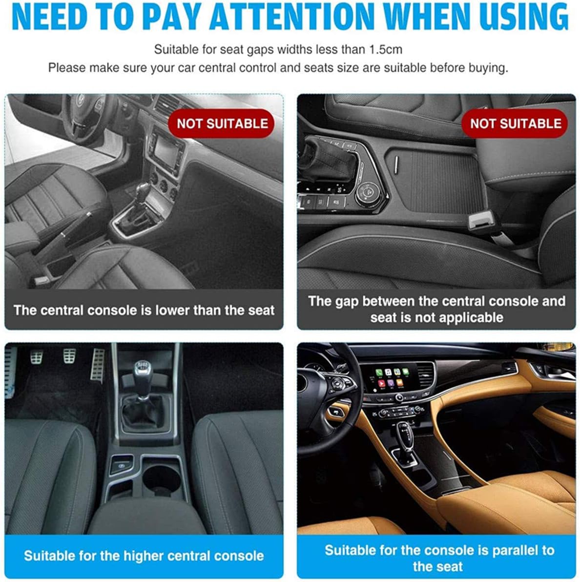 CAMTOA Car Seat Gap Filler,Multifunctional Car Seat Organizer with Cup Holder PU Leather Seat Console Side Pocket Storage Box for Cellphones, Keys, Cards, Wallets, Sunglasses(Driver Side): Automotive