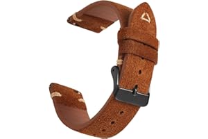 WOUKUP Quick Release Suede Leather Watch Bands Vintage Watchband for Men Watch Strap 18mm 19mm 20mm 21mm 22mm 24mm